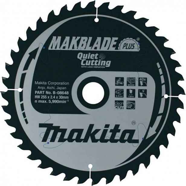 Makita - Pilový kotouč na dřevo, 255x30 mm, 40 zubů B-08648