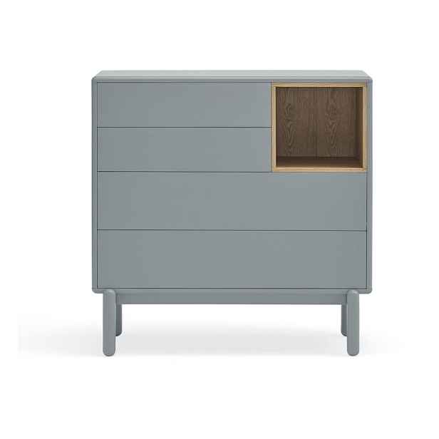 Modro-šedá nízká komoda 90x90 cm Corvo – Teulat