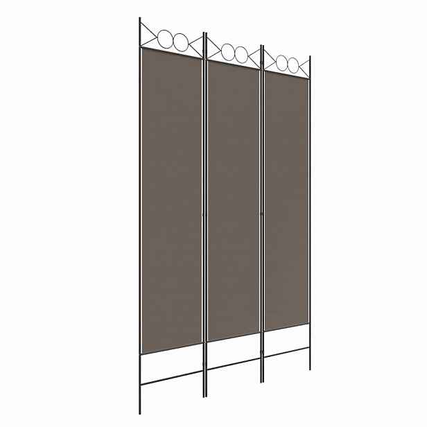 vidaXL 3dílný paraván antracitový 120x220 cm textil