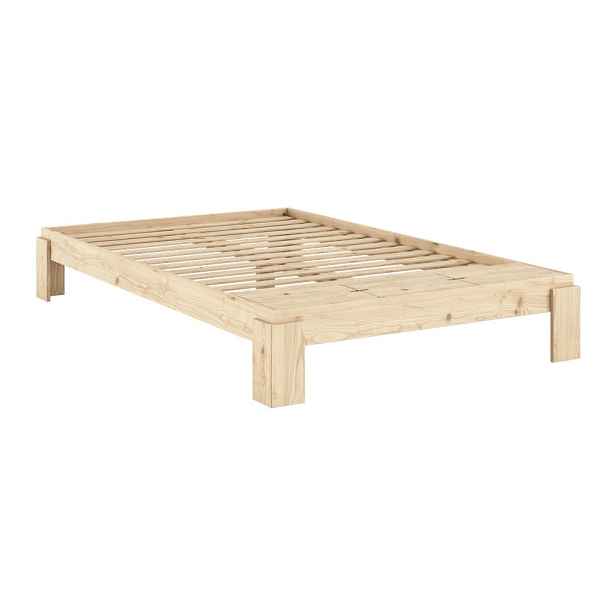 Dvoulůžková postel z borovicového dřeva s roštem v přírodní barvě 140x200 cm Layers – Karup Design