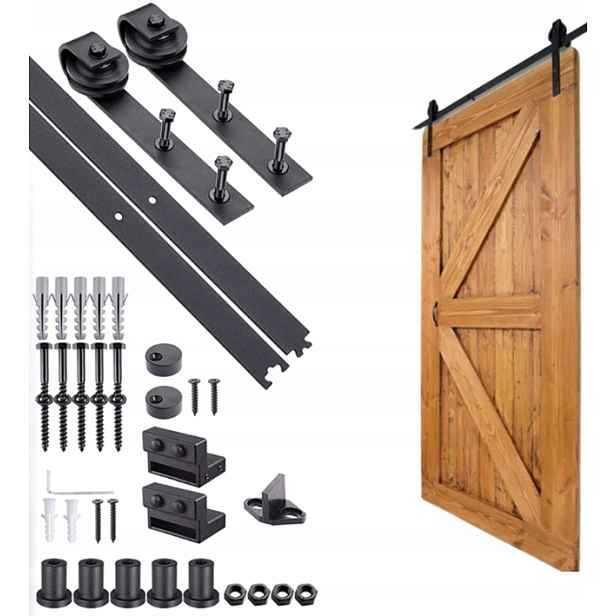 Systém Posuvných Dveří Barn Door Sada Kování 2 M Loft Retro Barndoor