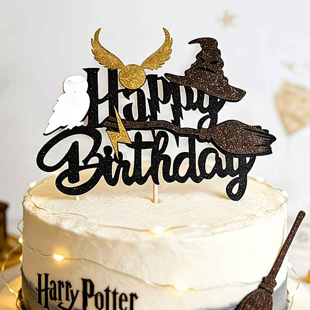TEMU Stolní dekorace na párty 1 ks Warner Bros. Harry Potter, vynikající logo, vhodné pro dekoraci stolu na narozeninovou oslavu, krásný dárek pro