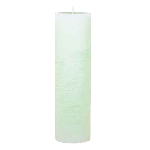 Zelená válcová svíčka Macon Rustic green - Ø 10*35 cm / 210 hodin Chic Antique