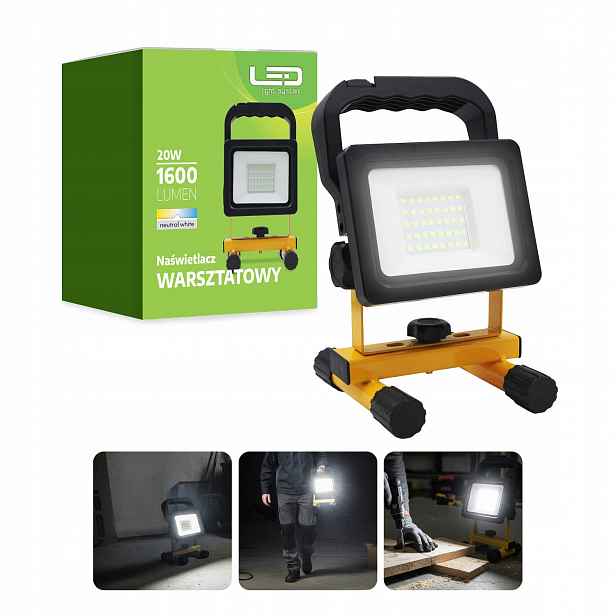 Led reflektor Halogen Přenosný Akumulátorový IP54 20W 1600lm