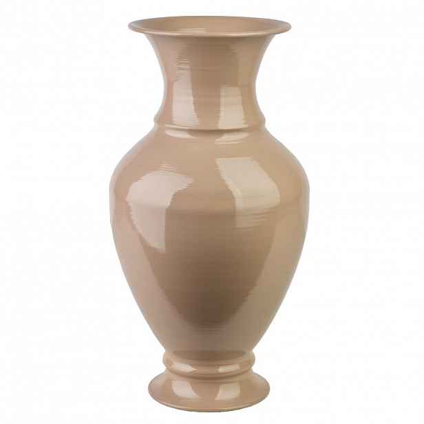 Mondex VÁZA Roger, kov, béžová, 17/21,5/41 cm