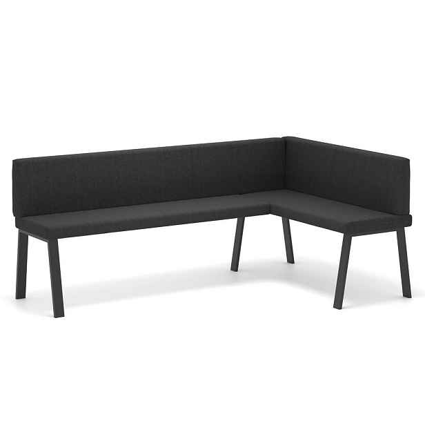 Idohome ROHOVÁ LAVICE MONO Y pravá tkanina hladká, 128/168 cm, antracitová