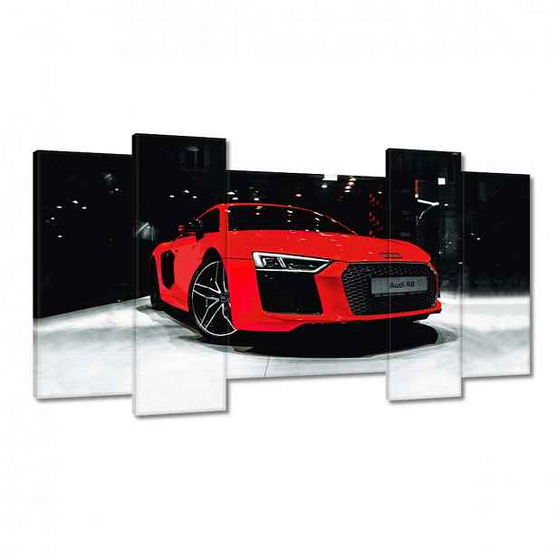 Obrazy 120x65 Červené Audi Audica R8