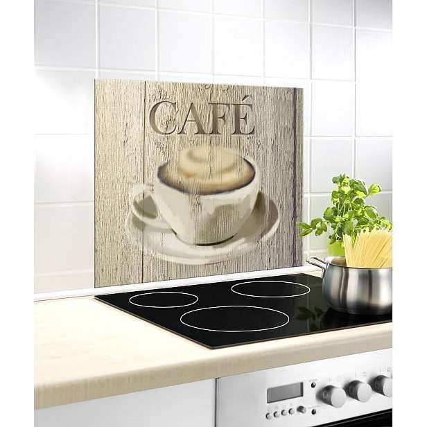 Skleněný kryt na zeď u sporáku Wenko Café, 60 x 50 cm
