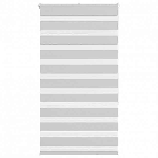 vidaXL Zebra roleta světle šedá 75x150 cm šířka látky 70,9cm polyester