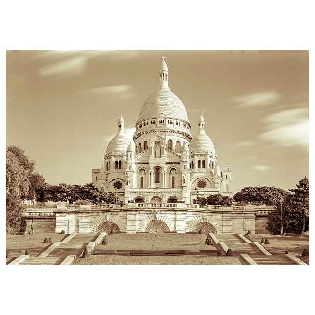 Vliesová fototapeta Sacré-Cœur Paříž sepia retro elegance 200x140 lepidlo