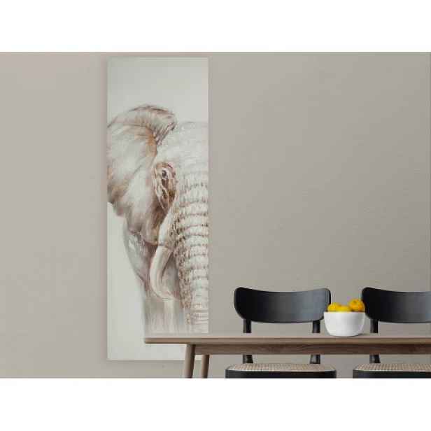 Ručně malovaný obraz Slon 40x120 cm