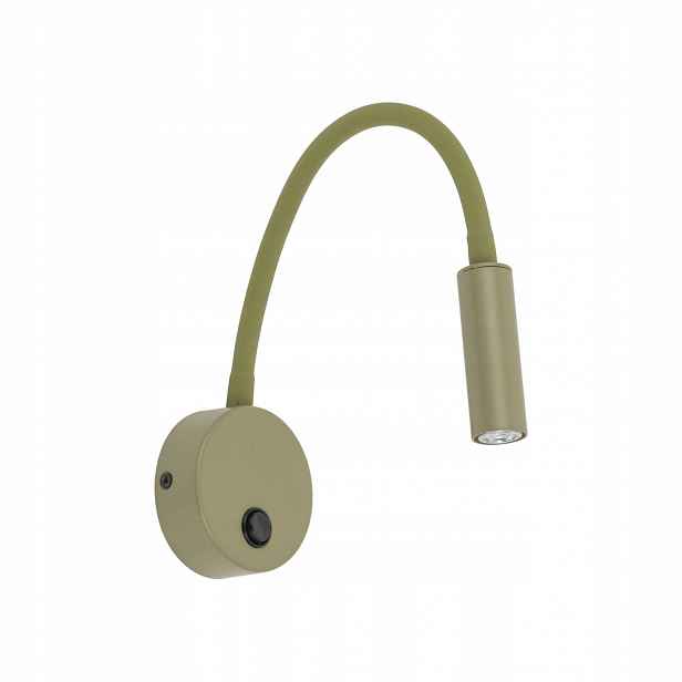 Flexová nástěnná lampa na čtení s vypínačem Lagos Olive Tk Lighting