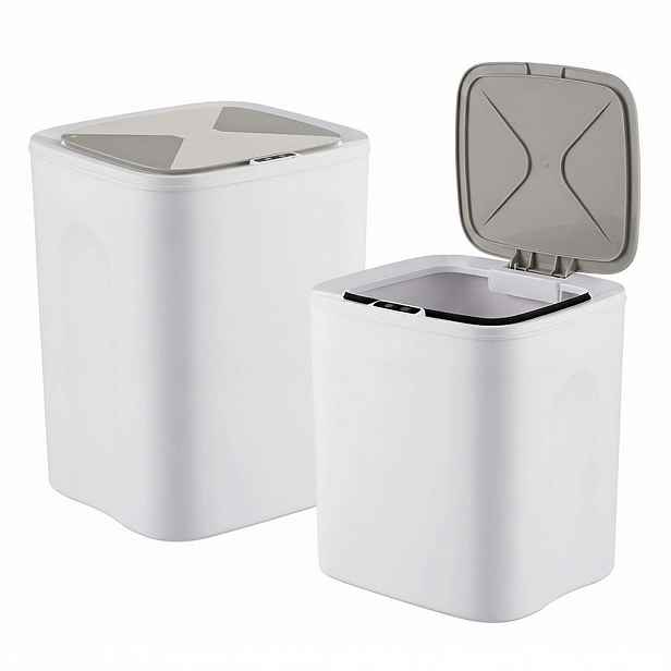 Relaxdays KOŠ Krémový se senzorem 2-ks-Set 16 l