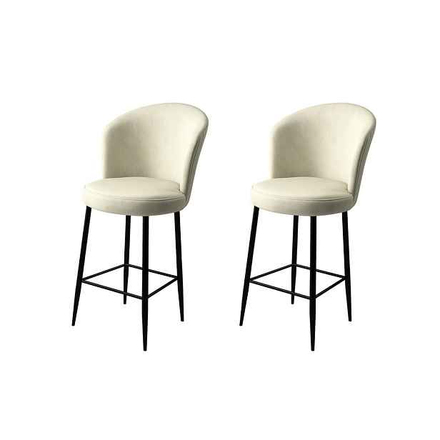 Sada barových židlí Alte Cream and Black, 2 ks, 2 ks