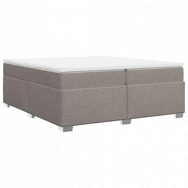vidaXL Box spring postel s matrací taupe 200x200 cm textil