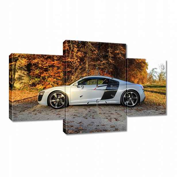 Nástěnné hodiny 100x60 Bílé Audi Tt