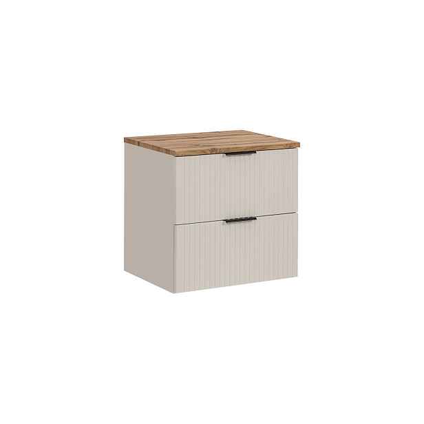 Comad Závěsná skříňka Adele Cashmere s deskou 60 cm kašmírová/dub evoke