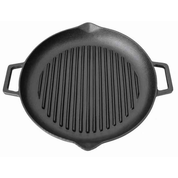 Grilovací pánev 31 cm litinová
