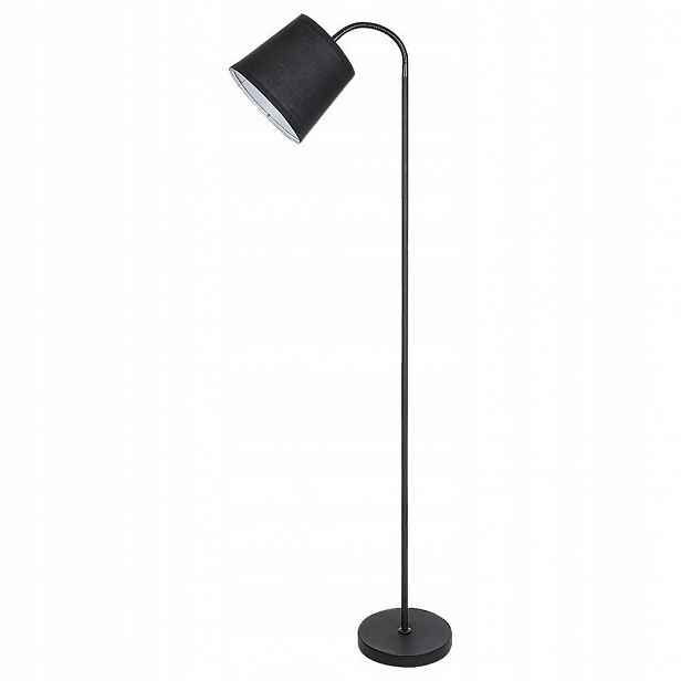 Minimalistická černá stojací lampa s tienidlem