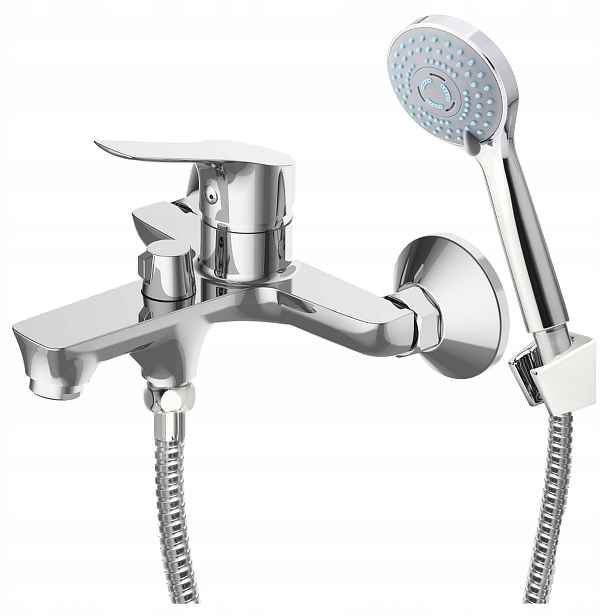 Nástěnná vanová baterie s otočným přepínačem sprchový set Sotbe
