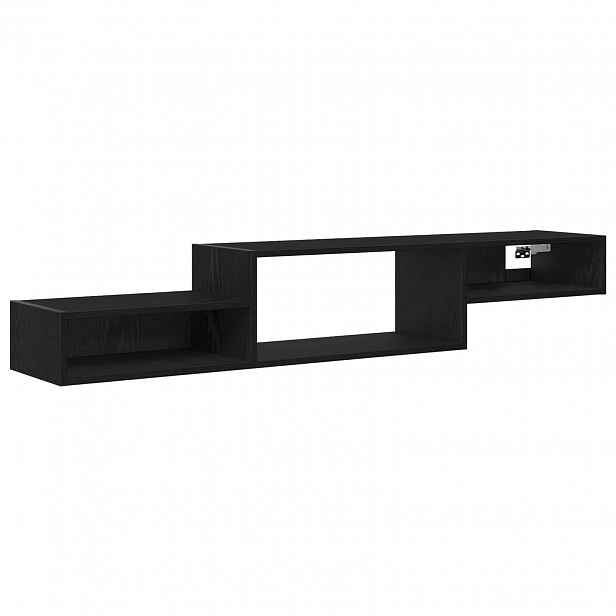 vidaXL Nástěnná TV skříň Nástěnná montáž Černý dub 150 x 28 x 26 cm