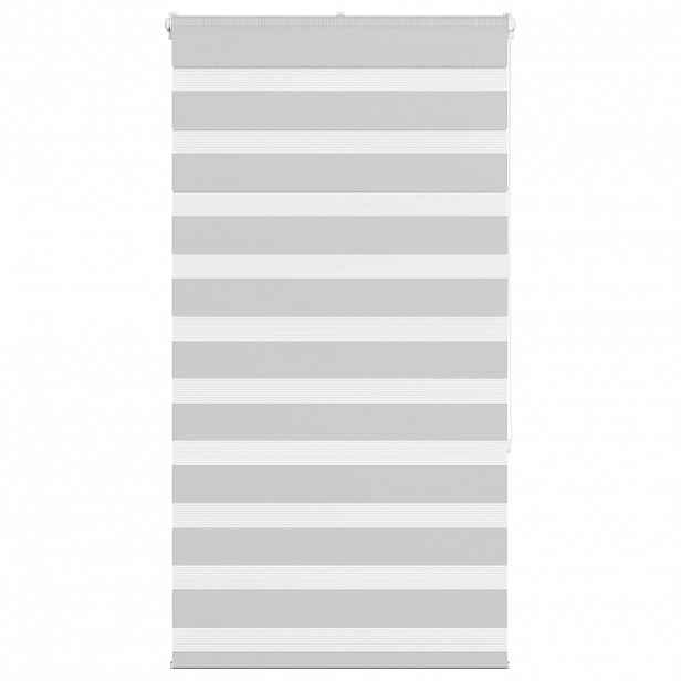 vidaXL Zebra roleta světle šedá 85x150 cm šířka látky 80,9cm polyester