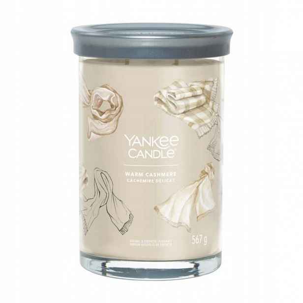 Yankee Candle Fresh & Clean Warm Cashmere Velká sójová svíčka s dvěma knoty 567 g