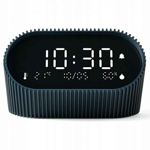 Budík Lexon Ray Clock senzor modrý