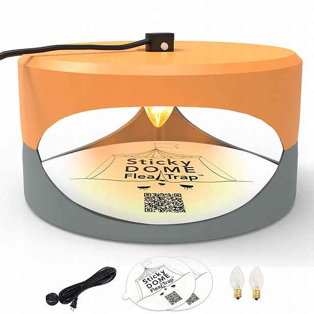 Past Aspectek Sticky Dome Orange Grey je bezpečná do interiéru proti blechám