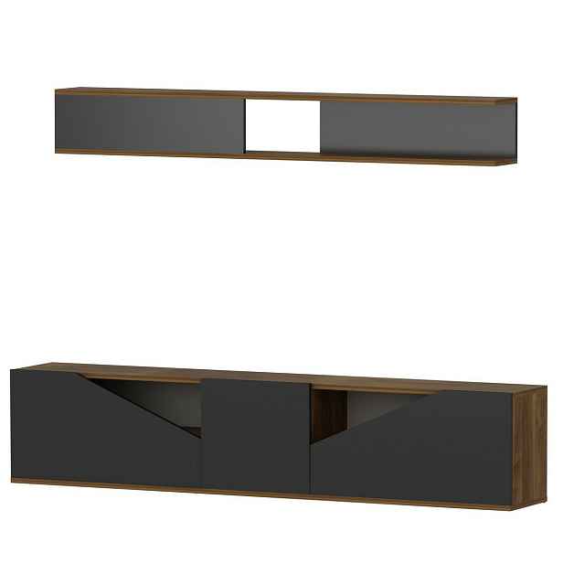 Televizní stolek s policí Tac Walnut and Black