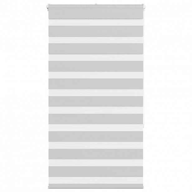 vidaXL Zebra roleta světle šedá 90x150 cm šířka látky 85,9cm polyester