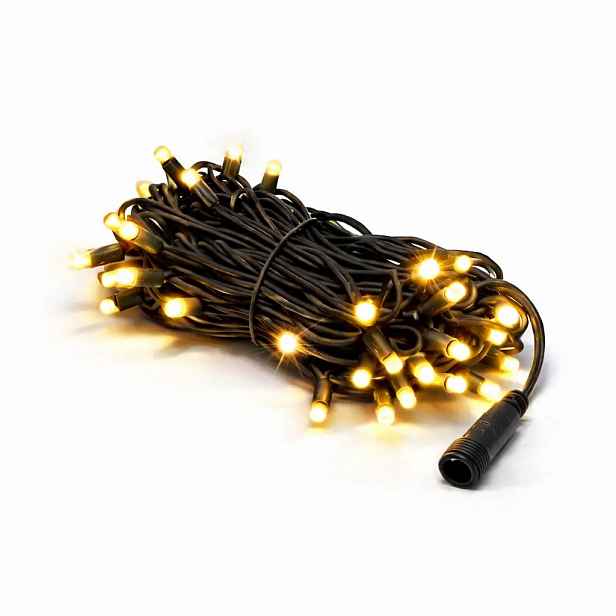 Easy Fix LED světelný řetěz, kontura, 5 m, venkovní, teple bílá s FLASH, 60 diod, černý kabel, IP67