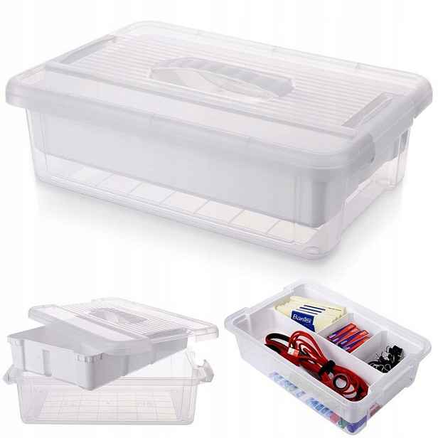 Orion Organizér, úložný box 2v1, multifunkční, bílý STORMAX - 6l, 32 x 23 x 11 cm