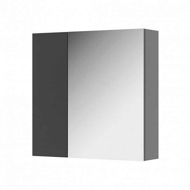 Vicco KOUPELNOVÁ ZRCADLOVÁ SKŘÍŇKA Leopold Antracit 60 x 59.2 cm S policemi a 1 zrcadlovými dvířky