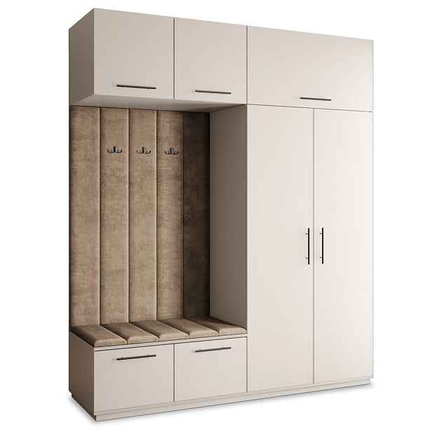 MASSENO MODERNÍ PŘEDSÍŇOVÁ SESTAVA REMA, 200/240/60 cm, kašmírová