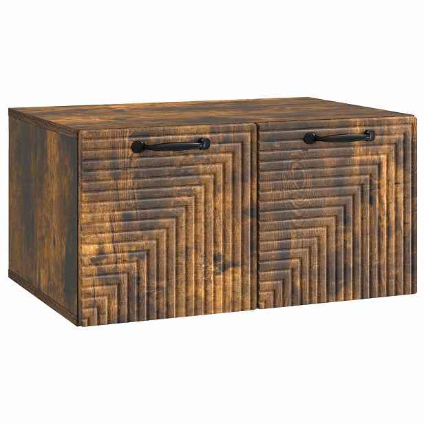 vidaXL Nástěnná TV skříň Nástěnný Kouřový dub 59,5 x 41 x 30 cm