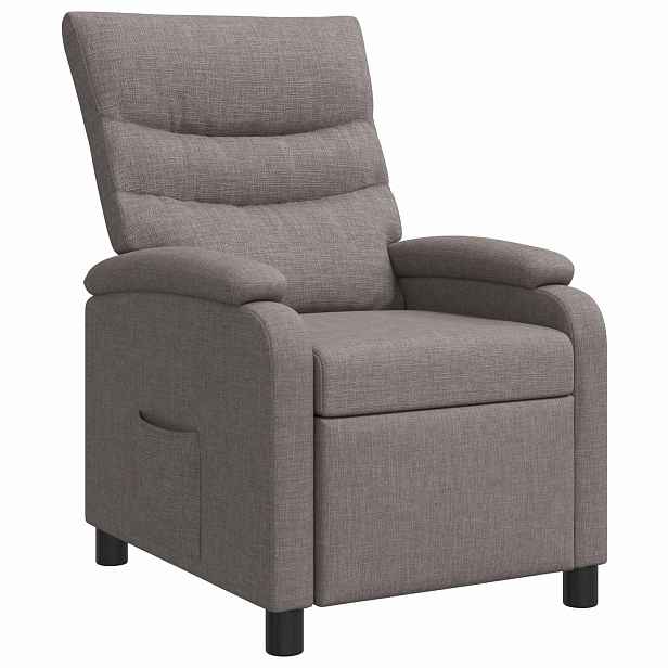 vidaXL Křeslo s funkcí ležení Taupe Textil