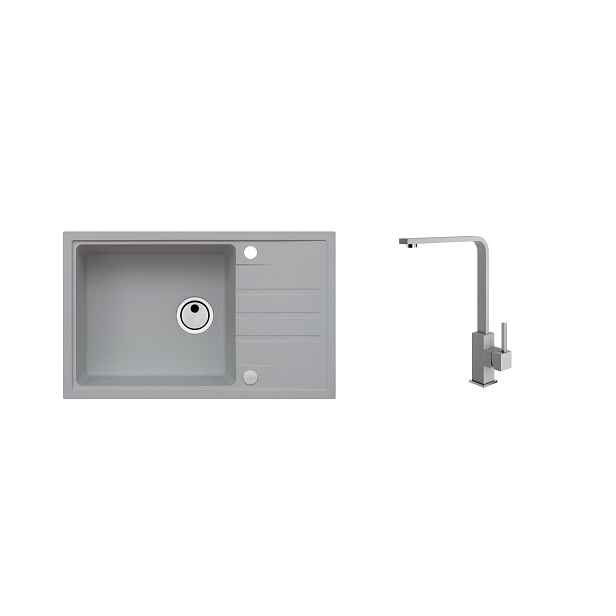 Alveus SET ALVEUS INTERMEZZO 130 - 81 + BATERIE  AFRA 81 obdélníkový granitový dřez 780 x 480 mm v setu s baterií