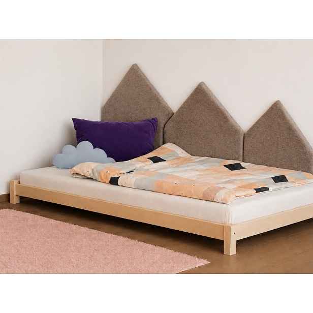 Čalouněný panel na zeď HORY - levá strana VELUR Zvolte barvu: Hnědá, Zvolte rozměr: 70x200 cm, Uchycení na zeď: Bez uchycení (možnost použití lepidla)