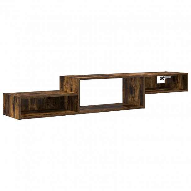 vidaXL Nástěnná TV skříň Nástěnná montáž Kouřový dub 150 x 28 x 26 cm