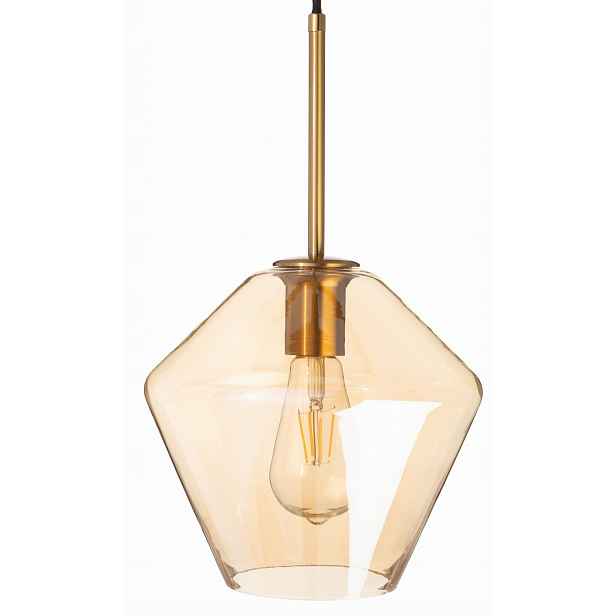 Závěsná skleněná jantarová lampa Paris malá