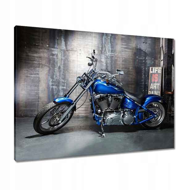 Obrazy 80x60 Modrý chopperový motor
