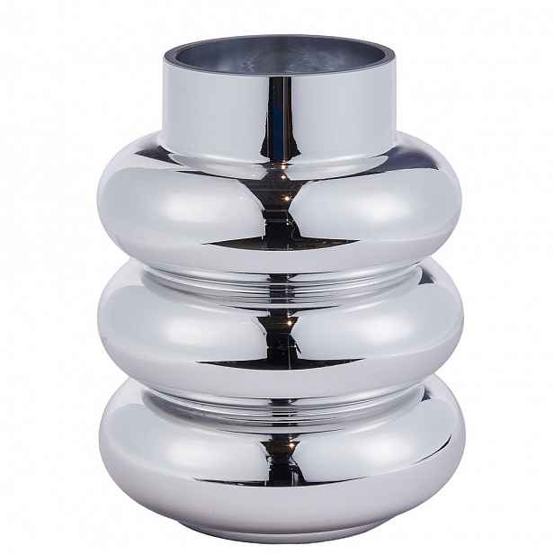 Butlers HOOP Váza 20 cm - stříbrná