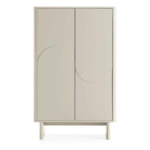 Krémová skříňka 80x130x40 cm Solei – MOME