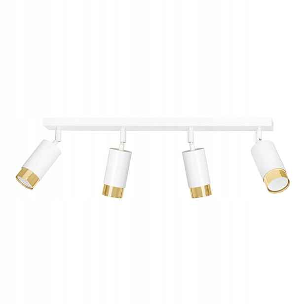 Stropní svítidlo Hiro 4 bílá se zlatými detaily, 4 x GU10, 60 cm
