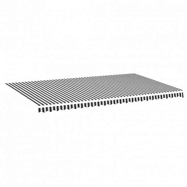vidaXL Náhradní plachta na markýzu antracitová a bílá 600 x 350 cm polyesterová