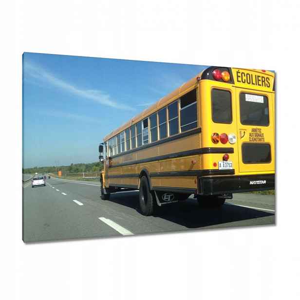 Obrazy 120x80 Žlutý školní autobus