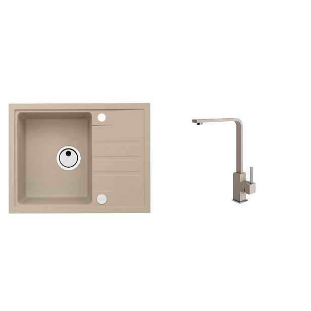 Alveus SET ALVEUS Intermezzo 30 + baterie AFRA 55 obdélníkový granitový dřez 620 x 480 mm v setu s baterií