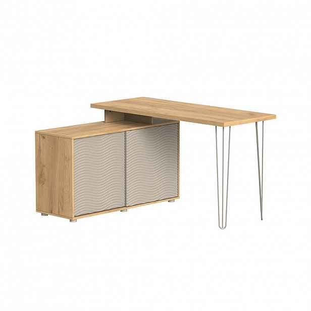 Vicco ROHOVÝ PSACÍ STŮL Notivo Kašmír 135 x 55 cm s kartotékou