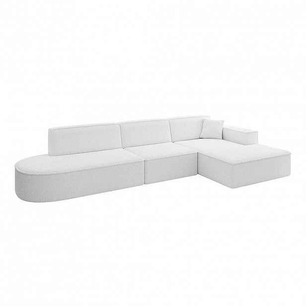 ALTDECOR ROHOVÁ SEDACÍ SOUPRAVA s otomanem vpravo IREA-L2-v4 – 327 × 165 × 77 cm, bílá